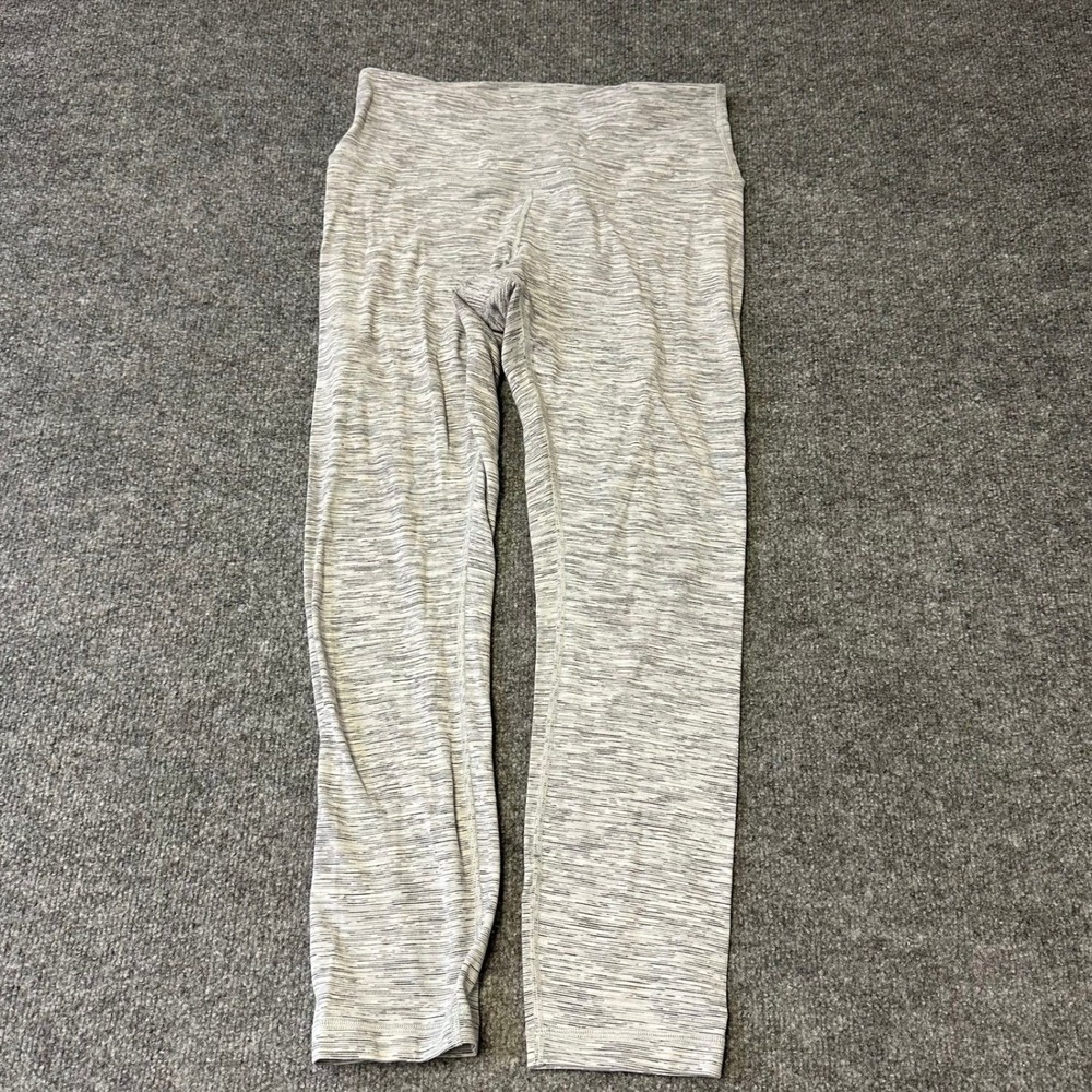 Lululemon Leggings Womens Size 8 Grey Space Dye High Rise Athletic Yoga Pants